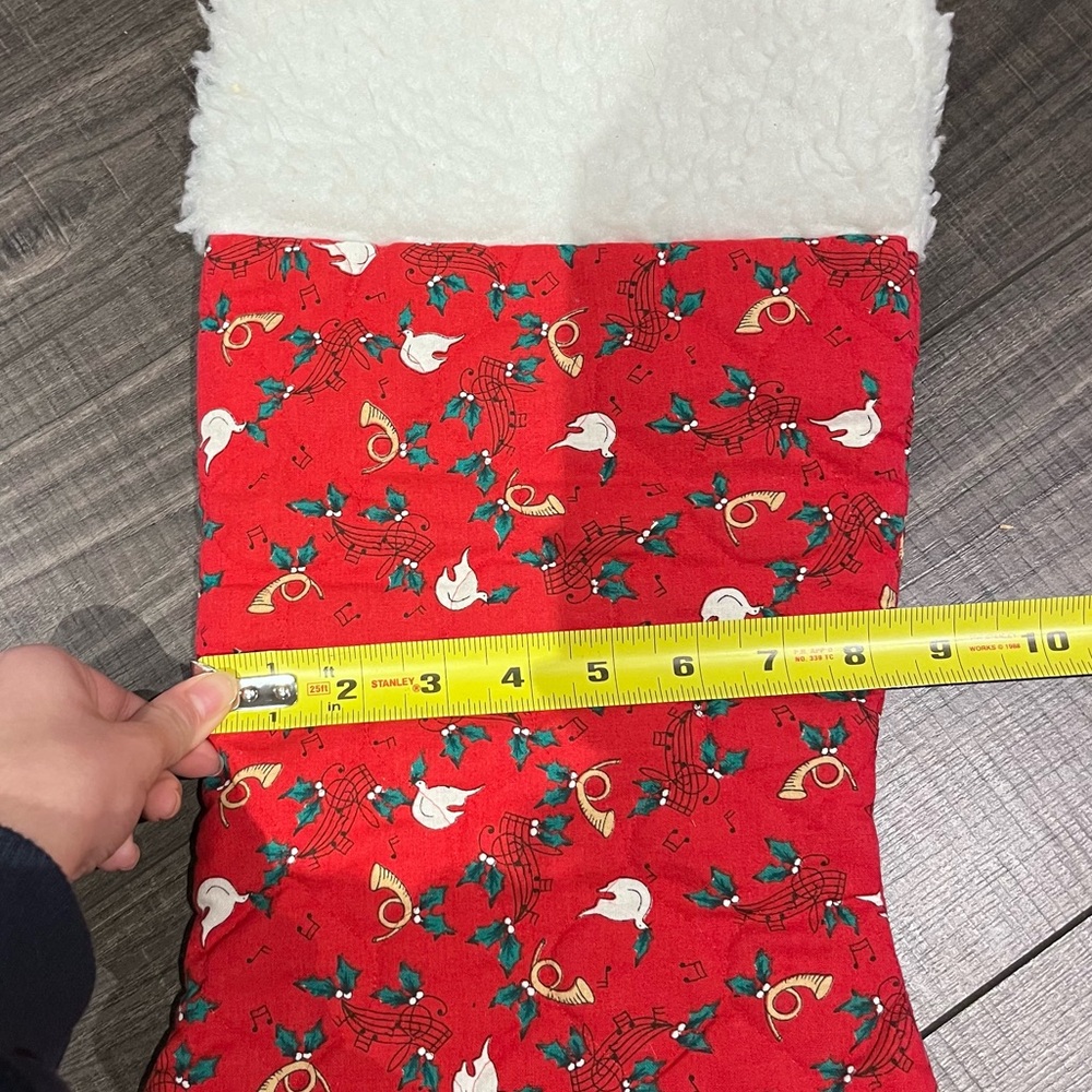Vintage Festive Red Christmas Stockings Set of 2 - Picture 5 of 6